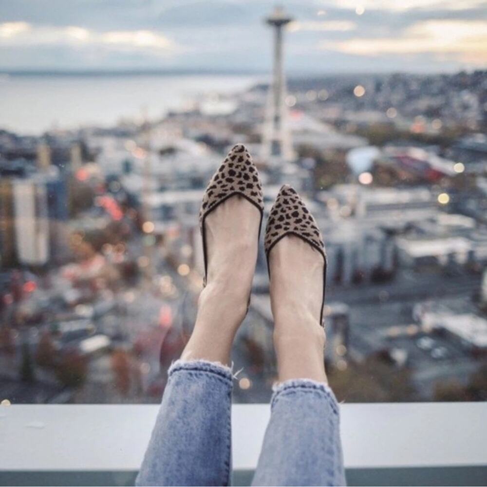 Rothy’s The Point Leopard Print Flats Size 9 - image 5